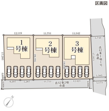 【区画図】 | リーブルガーデン合志市竹迫　1号棟