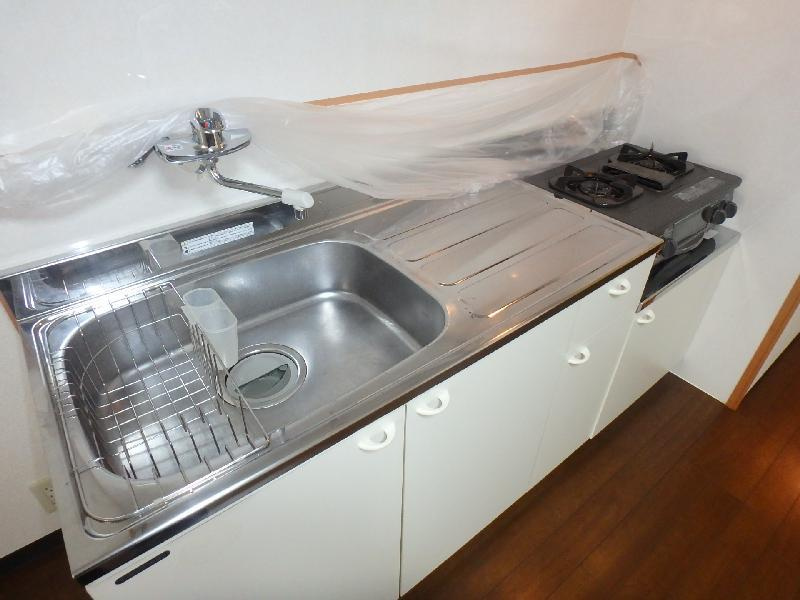 マンション塚口のキッチン|２口ガスキッチン