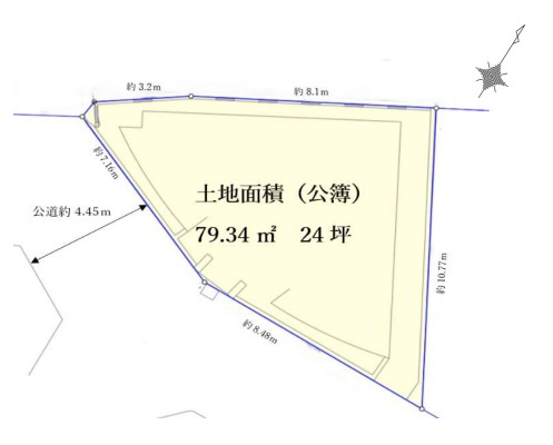 西麻布３　土地の区画図