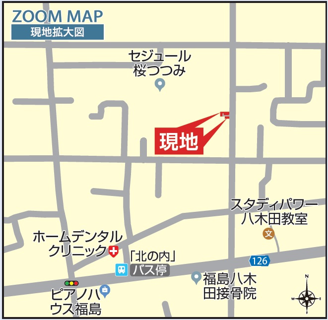 新築戸建・建売　福島市八木田水神　全4棟の地図