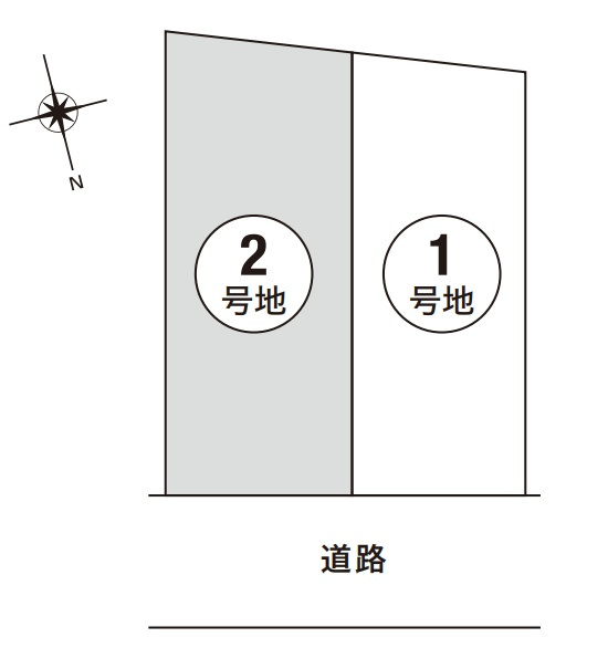 尼崎市西御園町　未入居の区画図|全2区画
