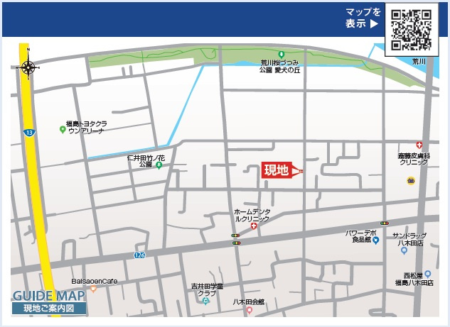 新築戸建・建売　福島市八木田水神　全4棟の地図