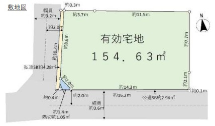上目黒４　土地の区画図