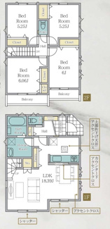 【間取り】 | 新築　京王相模原線　多摩境　東橋本4