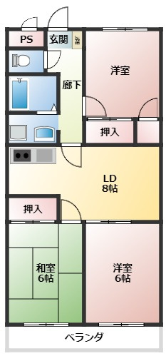 アルトラマンション　B棟の間取り