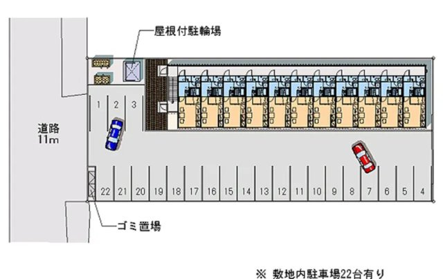 【北海道】旭川市　一棟収益アパートの区画図