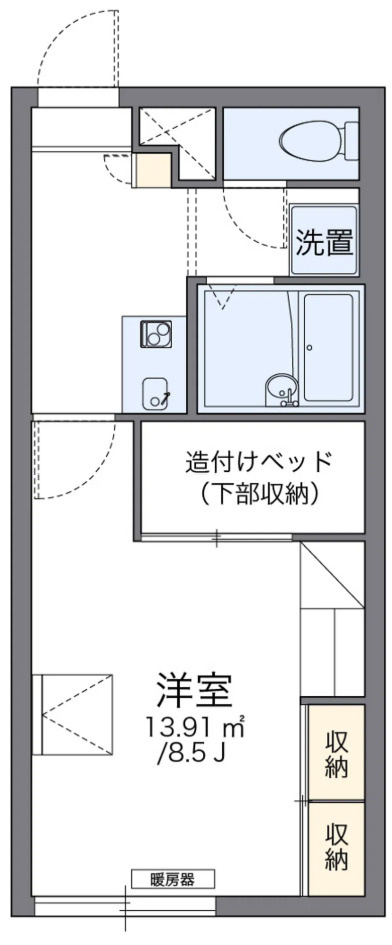 【北海道】旭川市　一棟収益アパートの間取り