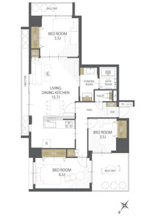 【間取り】ダイヤモンドスクエアツインタワーズ浜松 