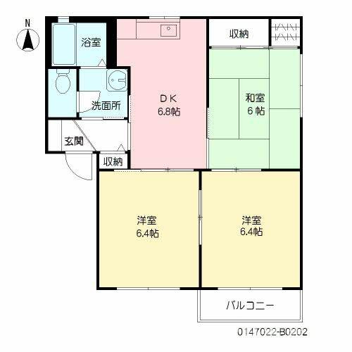 バリュージュB棟の間取り