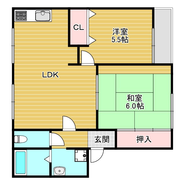 本町北パークハイムIの間取り