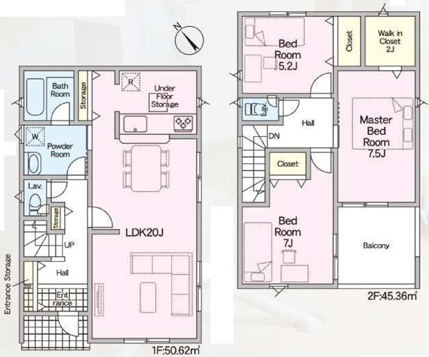 クレイドルガーデン碧南市湖西町第1　全4棟　新築戸建の間取り