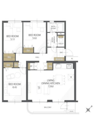 船橋ハイツ６号棟