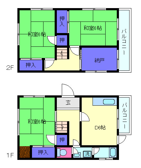 岡本８丁目貸家の間取り