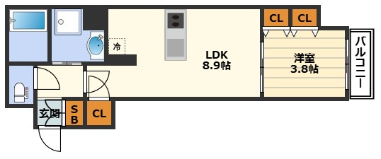 クレストコート堂島の間取り