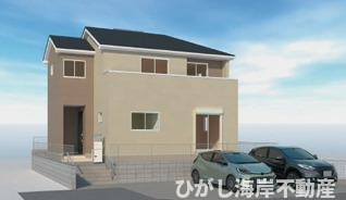 平塚市徳延　新築戸建の外観パース|イメージパスですので実際のものと多少異なります
  
