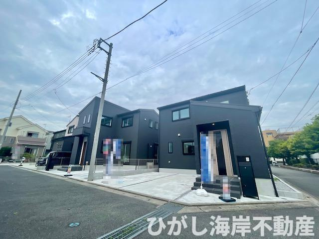 平塚市広川　新築戸建　全４棟の前面道路含む現地写真|現地外観