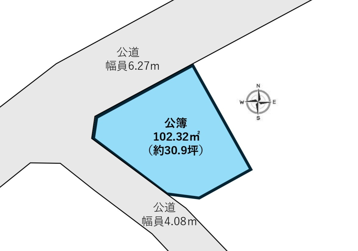 狭山市広瀬台　売地の土地図