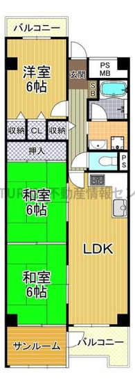 【間取り】 | 近鉄南港ガーデンハイツ22号棟