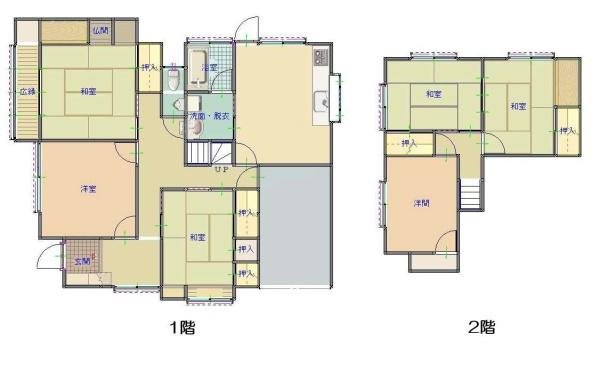 和歌山市府中　中古戸建の間取り