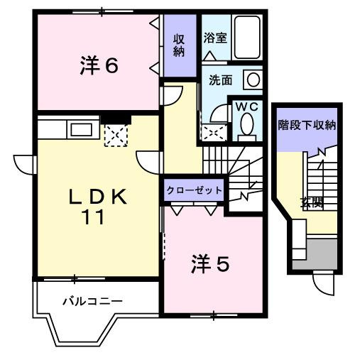 グランディール三条Ａの間取り
