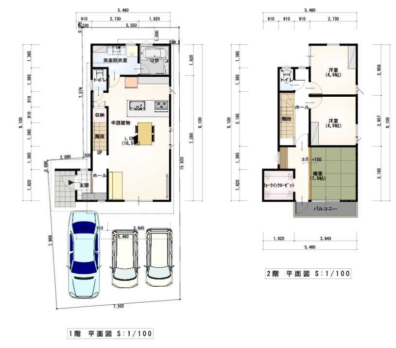 土佐市高岡町乙　新築戸建　西棟　【内覧可能】（全2区画）の間取り