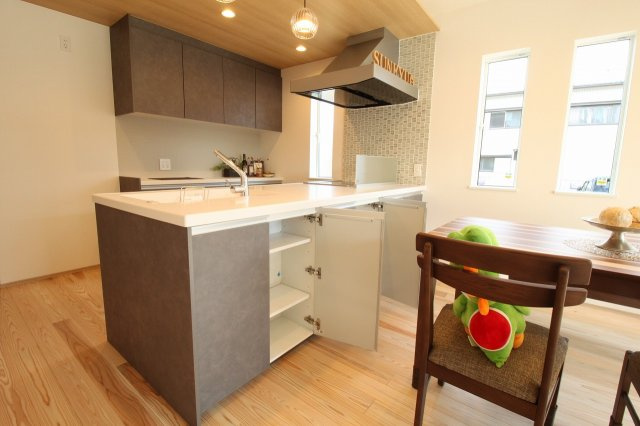 土佐市高岡町乙　新築戸建　西棟　（全2区画）のキッチン|背面の収納