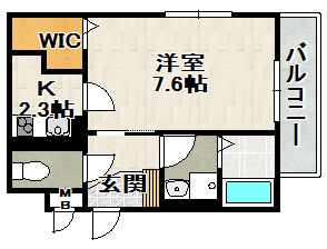 コートドール逆瀬川の間取り