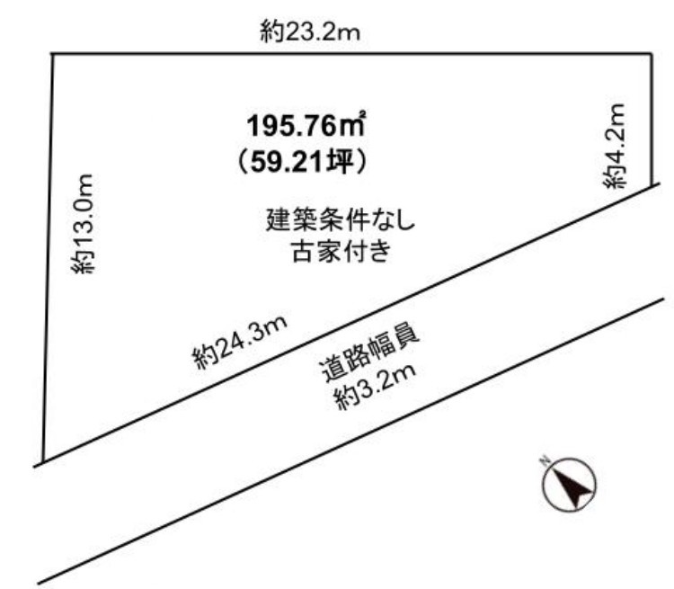 草津市片岡町　建築条件無し売土地