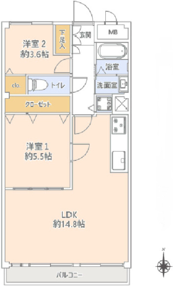 府中マンションの間取り