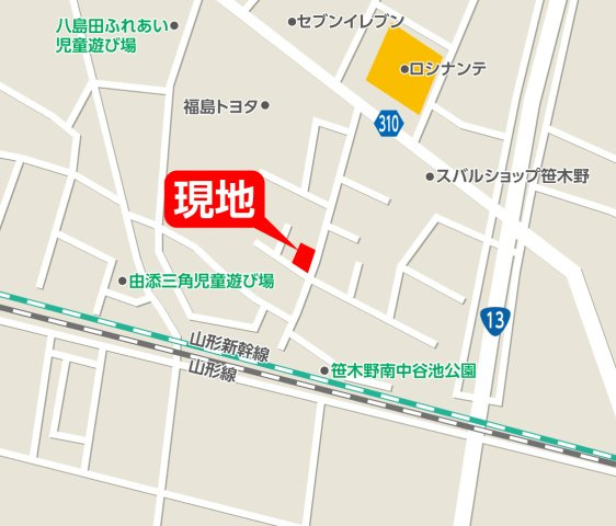 新築戸建・建売　福島市笹木野4期　全2棟の地図