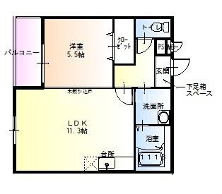 クロワール 別宮の間取り