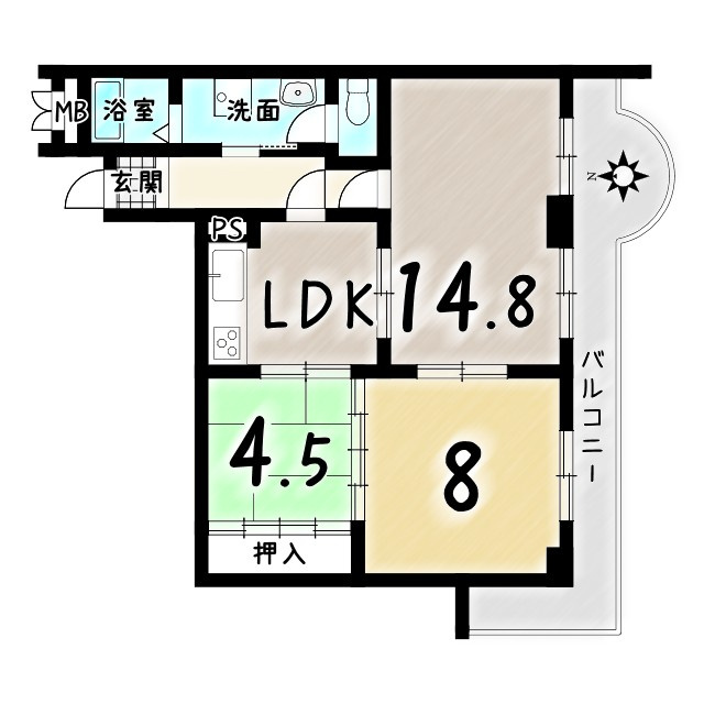 ハイプラザ長岡の間取り