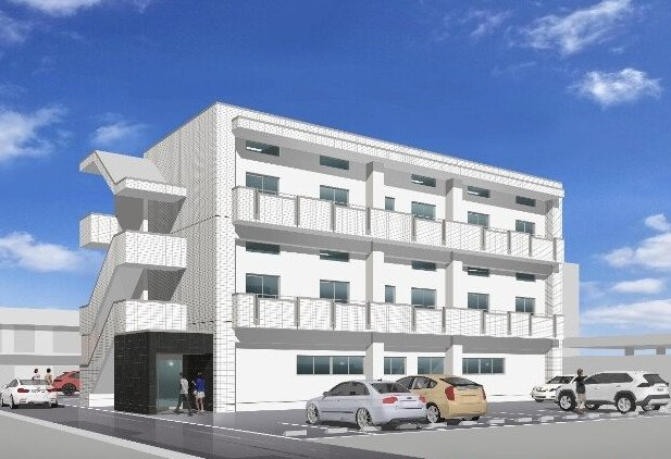 熊本市東区月出１丁目の賃貸マンションの外観パース