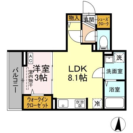 D Paina 宿河原七丁目の間取り