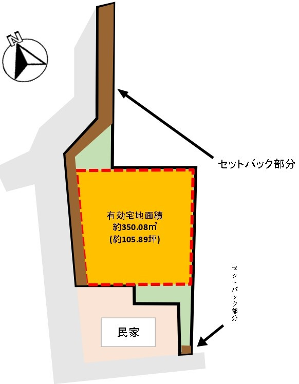 草津市下笠町　売土地の土地図