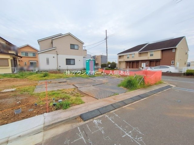 入間市上藤沢・全11区画　建築条件付土地　A区画　～南西角地～の前面道路含む現地写真|2025年4月28日撮影