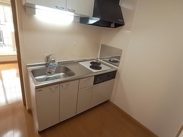 神戸市北区鈴蘭台北町６丁目のアパートのキッチン|システムキッチン（ガス２口）