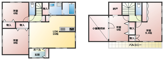 【間取り】 | 大津市南小松中古戸建