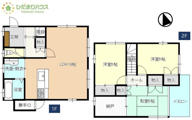 【間取り】 | 結城市結城1期　中古戸建 | 家族の集まるLDKは広々18帖！贅沢な空間を演出！