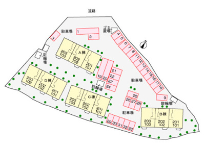 【区画図】 | サンパティーク・ロジュマンＤ | サンパティークロジュマンD棟　203号室　平成21年4月23日
