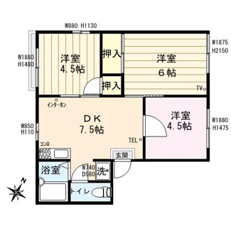 【間取り】 | ベルメゾン橋本A