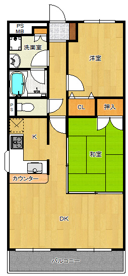【間取り】 | ブルーメンダールマンションB棟