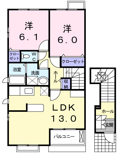ルナパレスC棟の間取り
