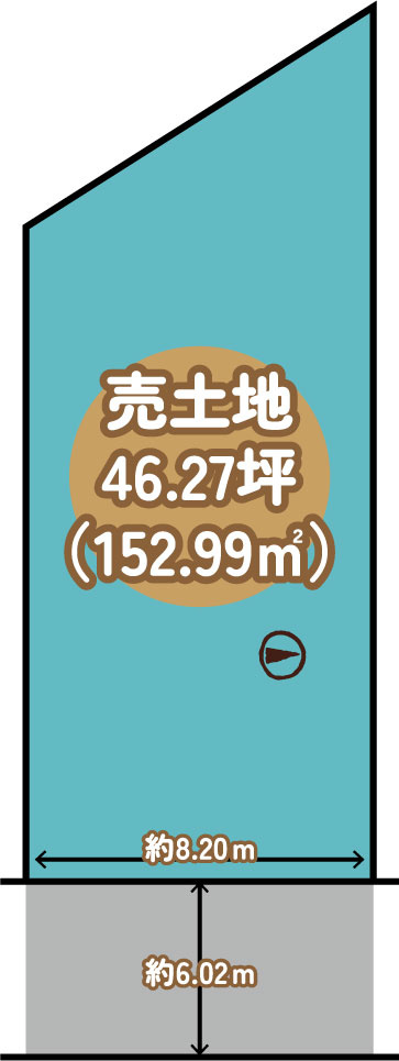 深草大亀谷万帖敷町　建築条件無土地の土地図