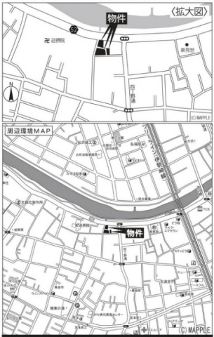 越谷市宮本町新築戸建て 1号棟の地図