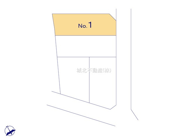 杉並区成田西1丁目 全4区画 1号棟の区画図
