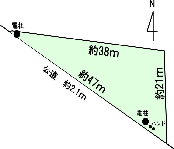 碧南市六軒町の土地図