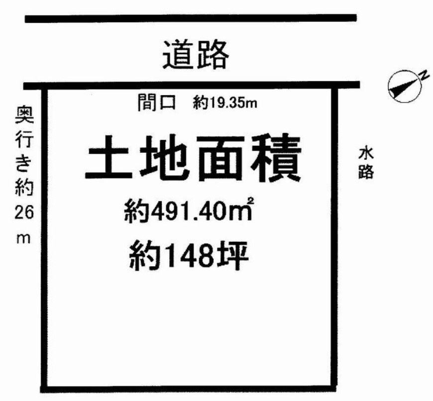 草津市御倉町　売土地の土地図