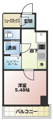 CREST西新の間取り