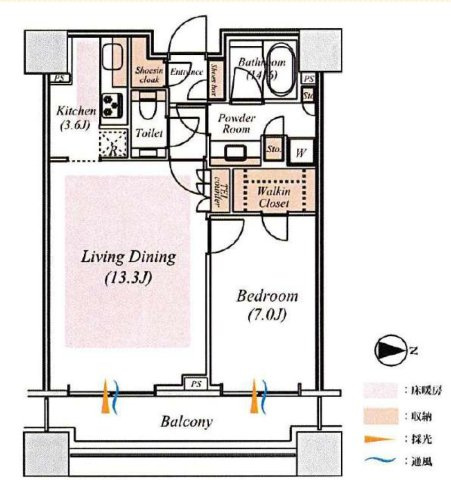 コンシェリア西新宿TOWER’S WESTの間取り